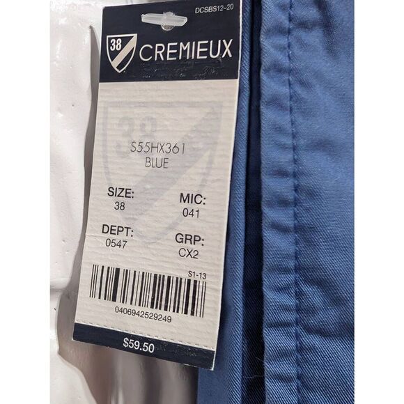 Cremieux Men's Blue Solid 100% Cotton Mid-Rise Chino Shorts Size 38 NWT - Picture 3 of 7